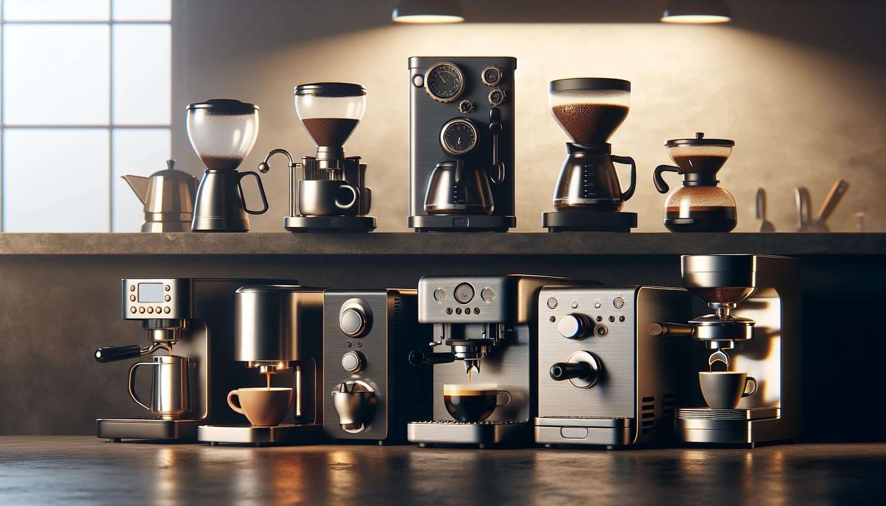 Types of coffee makers with grinders