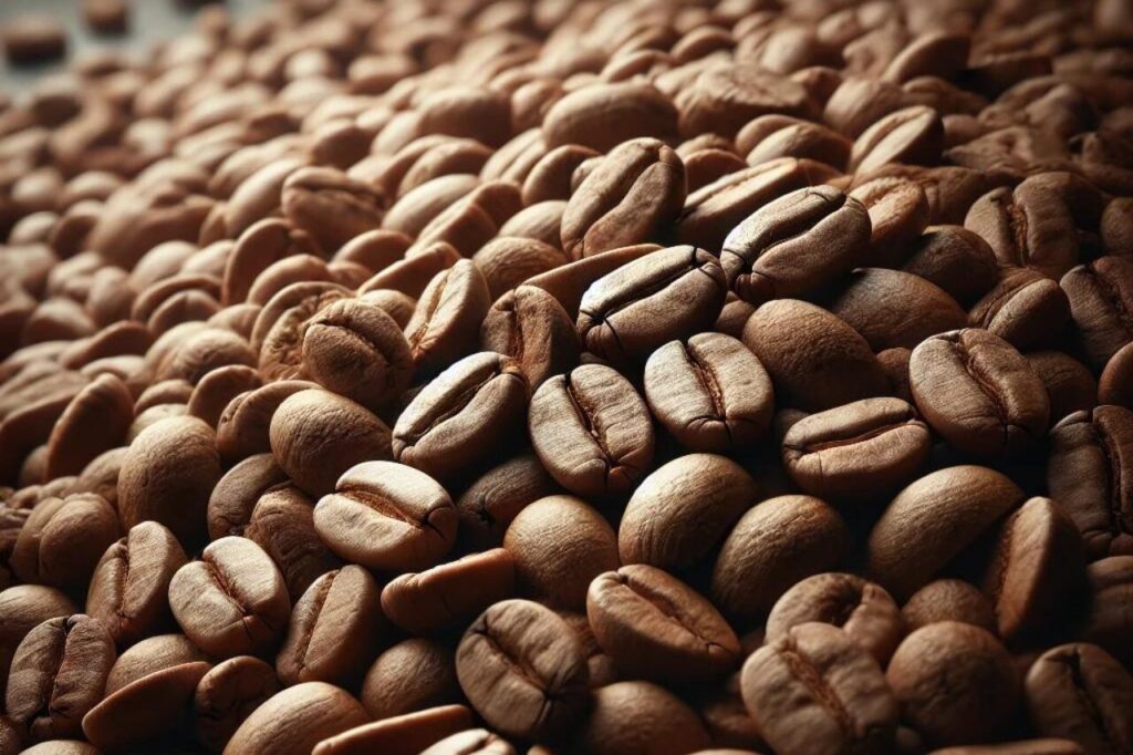 a pile of coffee beans