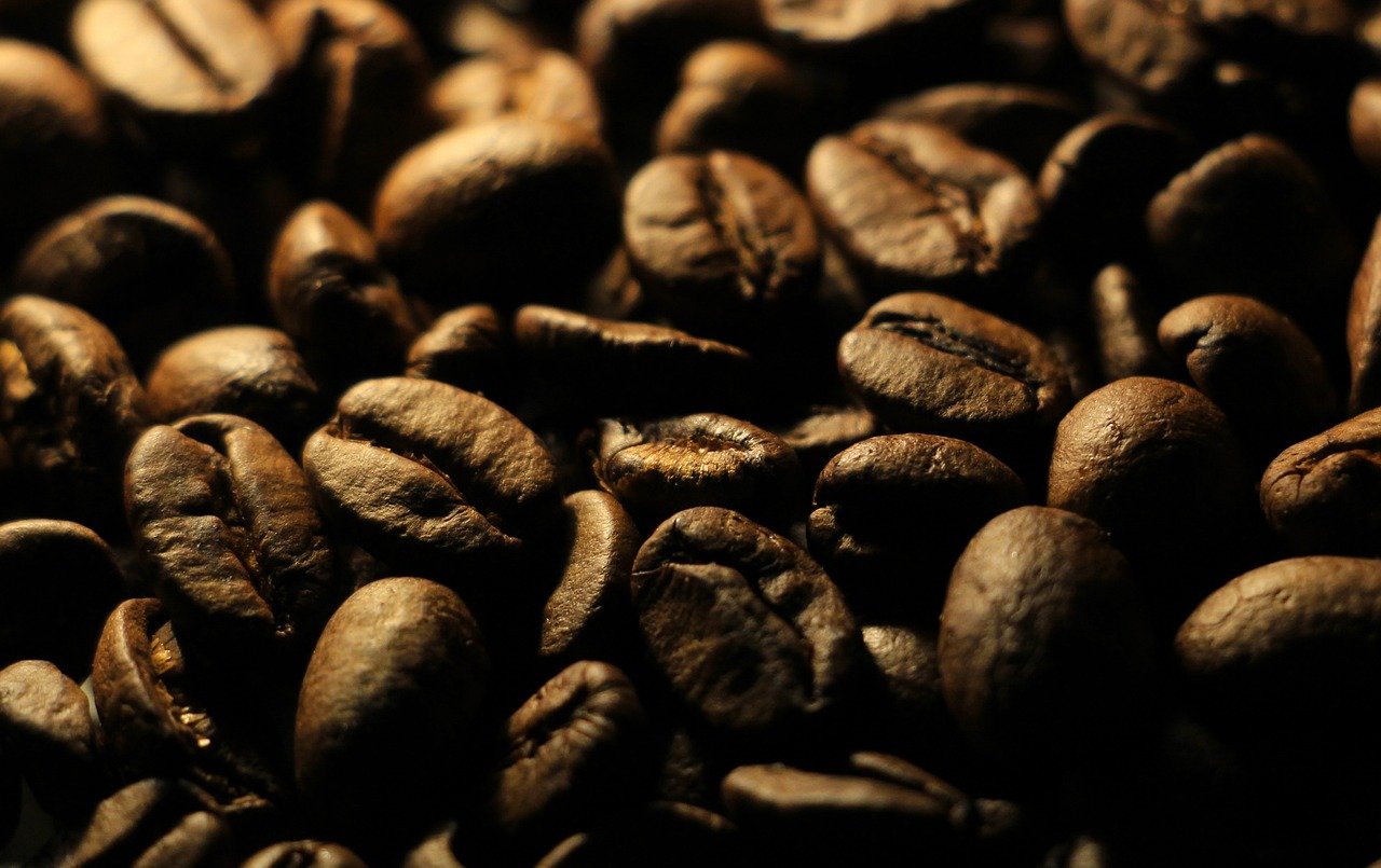 a pile of coffee beans